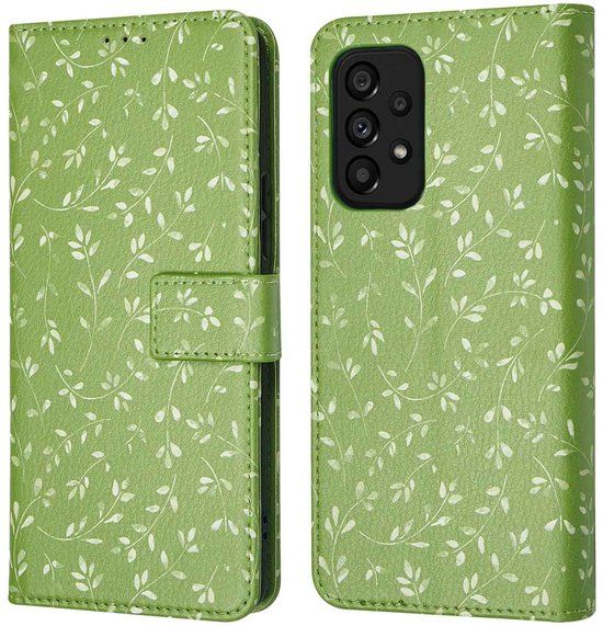 imoshion Design Bookcase Samsung Galaxy A53 Green Flowers