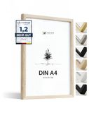 Heimlich® - Fotolijst - A4 21x30 cm, Eikenhout - Document Certificaat Diploma Frame met Plastic Sheet Cover - Wandmontage of Tafelbladweergave