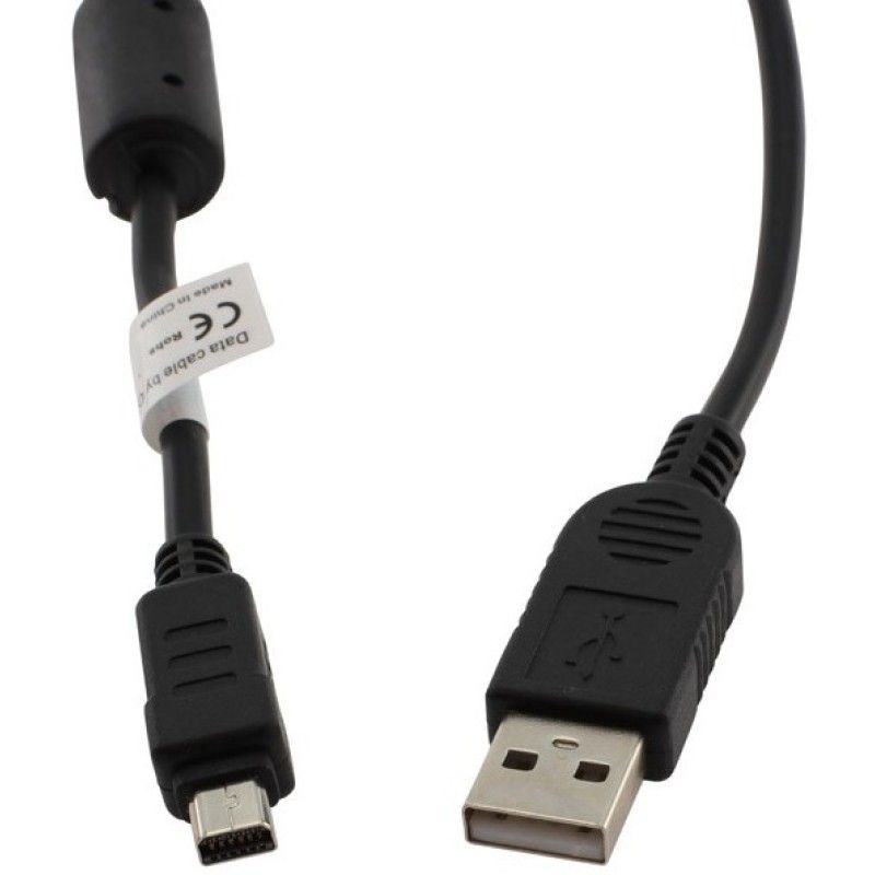 OTB USB Kabel - compatibel met Olympus CB-USB6 - 1.5 m - Zwart