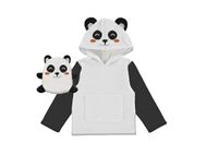 Soleil d'ocre, Poncho voor kinderen, 60 x 95 cm, panda
