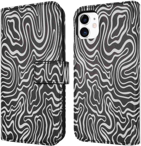 imoshion Design Bookcase - Apple iPhone 11 - Kunstleer - Black And White