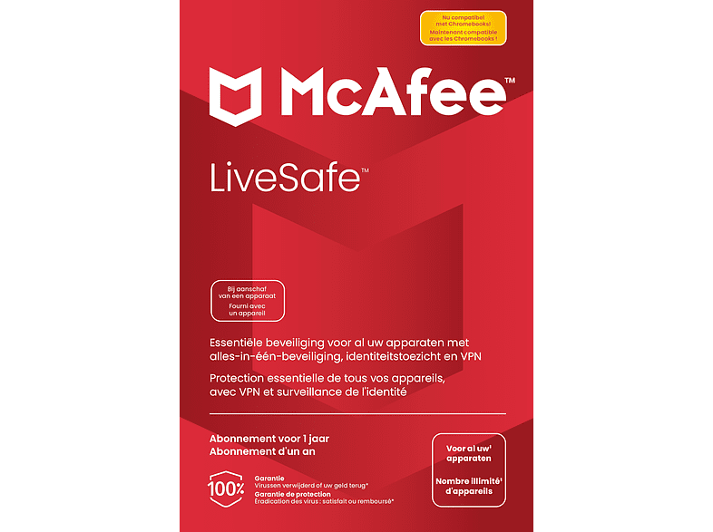 McAfee livesafe attach voor 1 apparaat voor 1 jaar