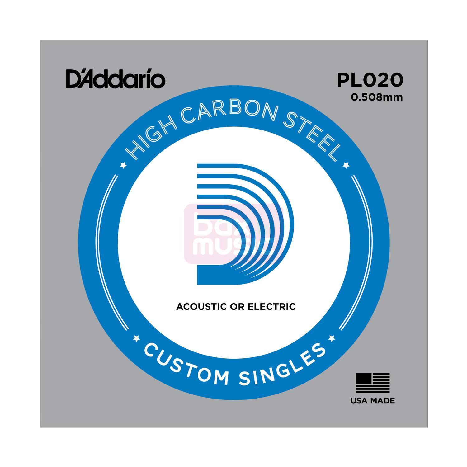 D'ADDARIO Daddario PL020 losse snaar voor elektr. en akoestische gitaar