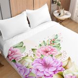 Léger couvre-lit matelassé avec motif floral