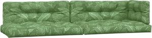 vidaXL Coussin de palette 5 pièces motif feuille tissu