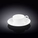 Wilmax WL-993002/AB Porseleinen koffiekopjes en schotelset, wit, 100 ml capaciteit