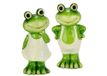 Decoratieve tuinfiguur kikker set van 2 13 cm terracotta groen met jurk en broek decoratiefiguur sprookjeskikker tuindecoratie dierfiguur voor lente zomer herfst standbeeld tuinfiguur