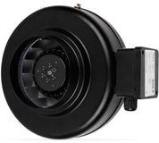 Merkloos Neverest Buisventilator 125mm Professioneel - 490 m³/h, 65W, 47dB - Metaal - Zwart