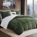 Woolrich Alton Ultra zachte pluche voor Sherpa Berber Down Alternatief Koud Weer Winter Warm Dekbed Set Beddengoed, King Groen/Ivoor 3-delig