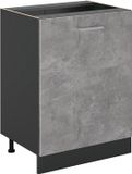 Vicco Keukenonderkast R-Line, Beton/Antraciet, 60 cm