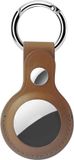 Hoco Premium Lederen Hanger voor Apple Airtag - Sleutelhanger - Hoesje - Bruin