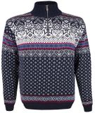 Kama Merino 471 Half Rits Trui Bleu S