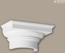 Profhome Demi-colonne chapiteau Profhome 415101 Élément de façade de colonne moulurée style toscan blanc