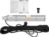 Pompe submersible - Diamètre 7,6 cm - Tension 220 V - Puissance 250 W - Hauteur de refoulement 80 m - Câble 20 m - Inox