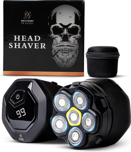 Brothers in Style Skull Master - Scheerapparaat Mannen - Head Shaver - Scheerapparaten – Hoofd Kaal - Magnetische Scheerkop - 6 koppen