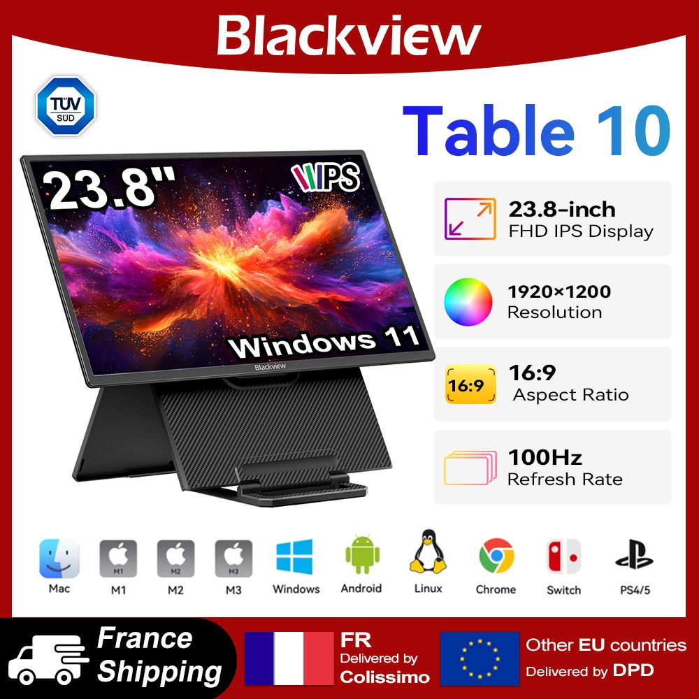 Blackview Table 10 23.8'' IPS Draagbaar LCD-scherm