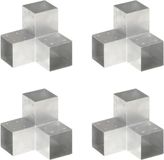 vidaXL Paalverbindingen Y-vorm 101x101 mm Gegalvaniseerd Metaal 4 stuks