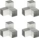 vidaXL Paalverbindingen Y-vorm 101x101 mm Gegalvaniseerd Metaal 4 stuks