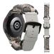 kwmobile bracelet tressé de remplacement pour Samsung Galaxy Watch 4 / 5 / 6 Galaxy Watch 7 / FE bracelet - bracelet de sport tracker d'activité en cuir PU avec fermoir de montre - beige / gris foncé