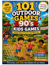 101 Outdoor Games 90’s Kids Games | Screen Free Fun and Games: Vintage Playground Games to Play With Friends.