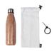 Cook Concept KA4655 Coffret Bouteille Isotherme de Transport Inox Effet Bois avec Mousqueton et Pochon Beige et Marron H26 x 8,5 x 18 cm