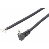 TRU Components 1578896 Connecteur à cosse 2.5 mm mâle, coudé Nombre de pôles: 2 Mono Noir 1 S