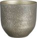 Mica Decorations - Plantenpot/bloempot - terracotta - zwart/goud flakes relief - D24/H22 cm