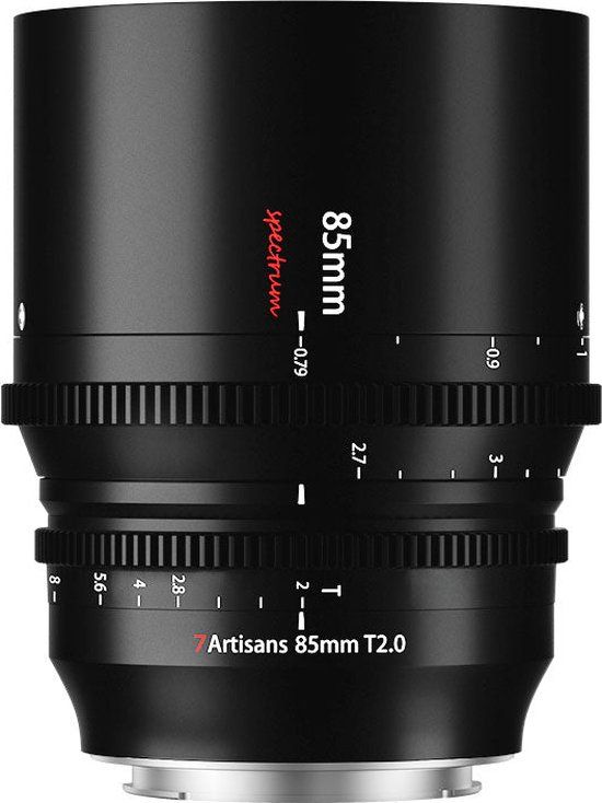 7Artisans 85mm T2.0 Nikon Z-mount Cine Lens - Black