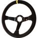 Simoni Racing Volant Carrera 350mm - Suède Noir (Deep Dish - 95mm