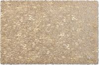 Zeller placemat - 6x - gevlochten - glanzend goud - rechthoekig - 30 x 45 cm