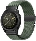 By Qubix Qubix - Geschikt voor Garmin bandje - 26mm Quickfit - Braided nylon band met parachute sluiting - Groen - Geschikt voor Garmin Instinct 3 - 50mm