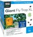 BSI - Giant Fly Trap XL - Grote vliegenemmer met ecologische lokstof Fly Attract - Doeltreffende en herbruikbare vliegenval - 6 x 40 g