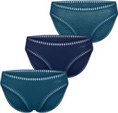 sloggi Minislip GO Crush Vrouwen Turquoise/Donkerblauw/Petrol Katoen/Elastaan Maat XL