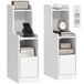 HOMCOM Set de 2 tables de chevet, station de charge, 20 x 34 x 70 cm, blanc