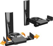 RICOO speaker muurbeugel zwenkbaar kantelbaar universeel LH023-B speakerhouder 2 stuks tot max. 25 kg WLAN airplay speaker muursteun zwart