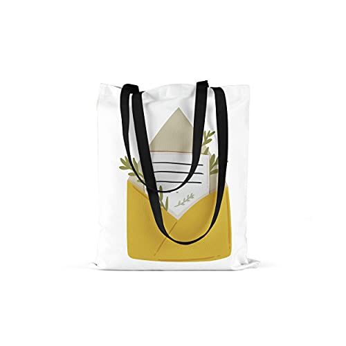 Bonamaison - Katoenen Draagtas - Herbruikbaar - Opvouwbaar - 48x55 cm - Zwart