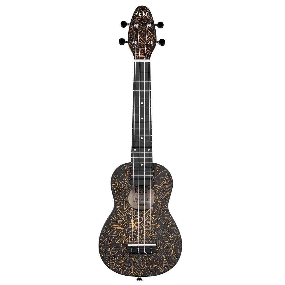Ortega Keiki K2SS-OKC Soprano Ukulele - Orange Kaleidoscope