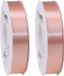 Merkloos 3x XL Hobby/decoratie zalmroze kunststof sierlinten 2,5 cm/25 mm x 91 meter