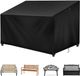 Banc de jardin générique 3 places - imperméable et résistant aux intempéries - 163 x 66 x 63/89 cm