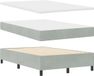 vidaXL Boxspringbed met hoofdeinde, lichtgrijs, 200 x 120 cm, fluweel