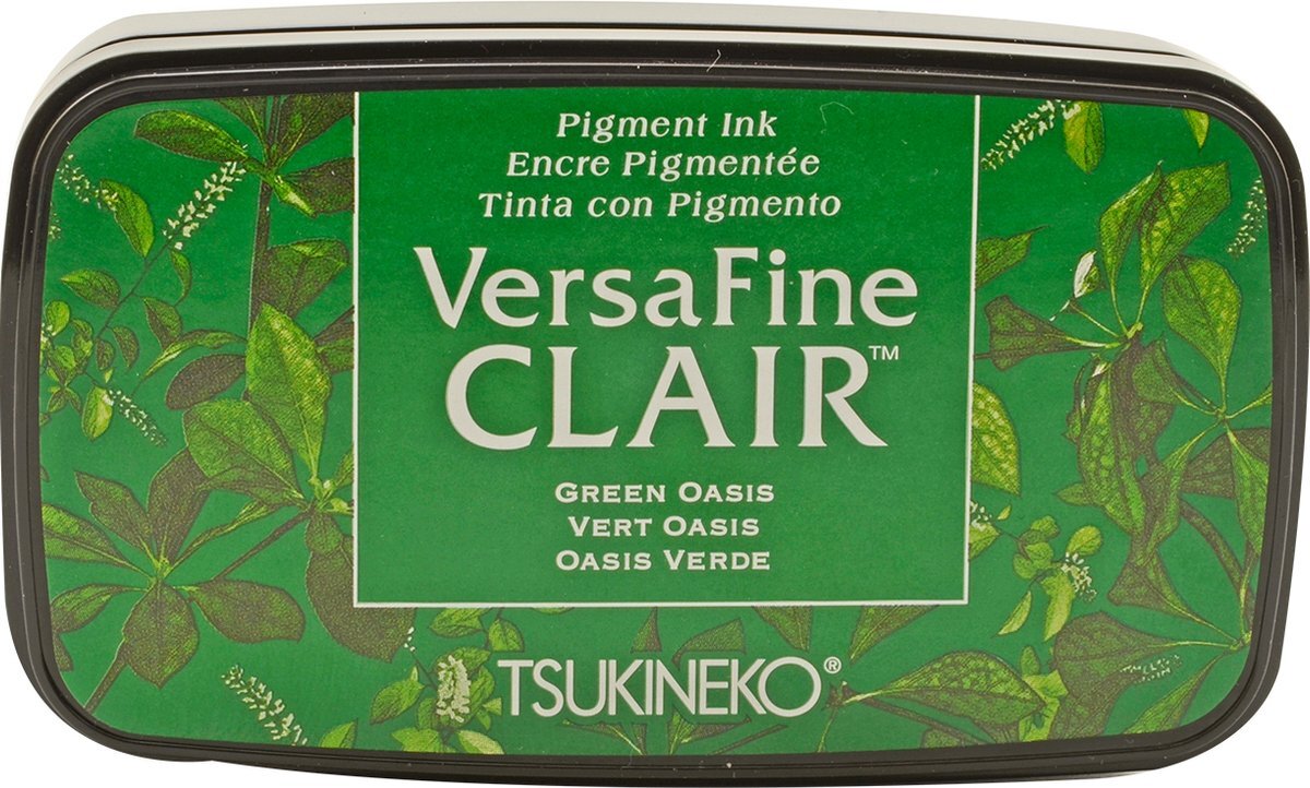 Tsukineko VF-CLA-501 Versafine Clair - Stempelkussen kerst oase groen - oasis green - pigment inkt