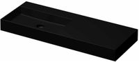 Wastafel INK United Wastafel Porselein Links Zonder Kraangat - 1200x450x110 mm - Mat Zwart