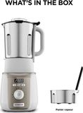 Kenwood SOUPEASY+ CBL30.000CP, blender chauffant, 1000 W, 1,75 litre, 4 programmes, panier vapeur, blanc/champagne