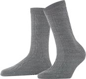 FALKE Declivity eenkleurig wol sokken dames grijs - maat 39-42