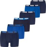 Puma Heren Boxershorts Everyday 6 P Maat L Blauw Katoen
