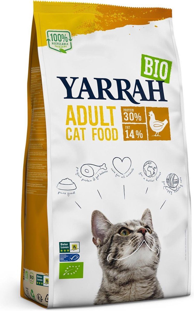 Yarrah Bio Kattenvoer Adult Kip 2,4 kg