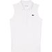 LACOSTE Polo Performance, sans manches, blanc