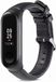 Strap-it Xiaomi Mi Band 6 leren bandje - zwart