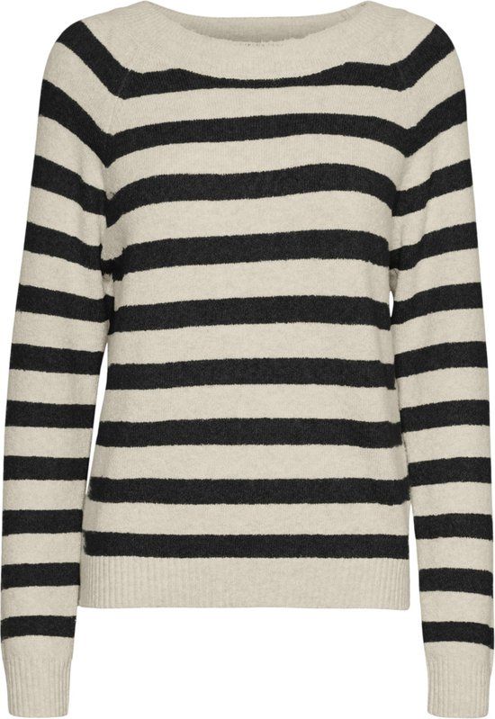 Vero Moda Dames Trui - VMDOFFY LS O-NECK BLOUSE GA NOOS - Beige - Maat S