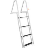 Merkloos Latios Zwemtrap - Steigerladder - 4 Afneembare Treden - Aluminium - 159 kg